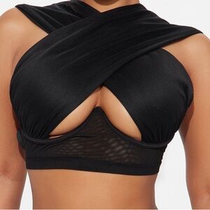 Black Crisscross Bralette